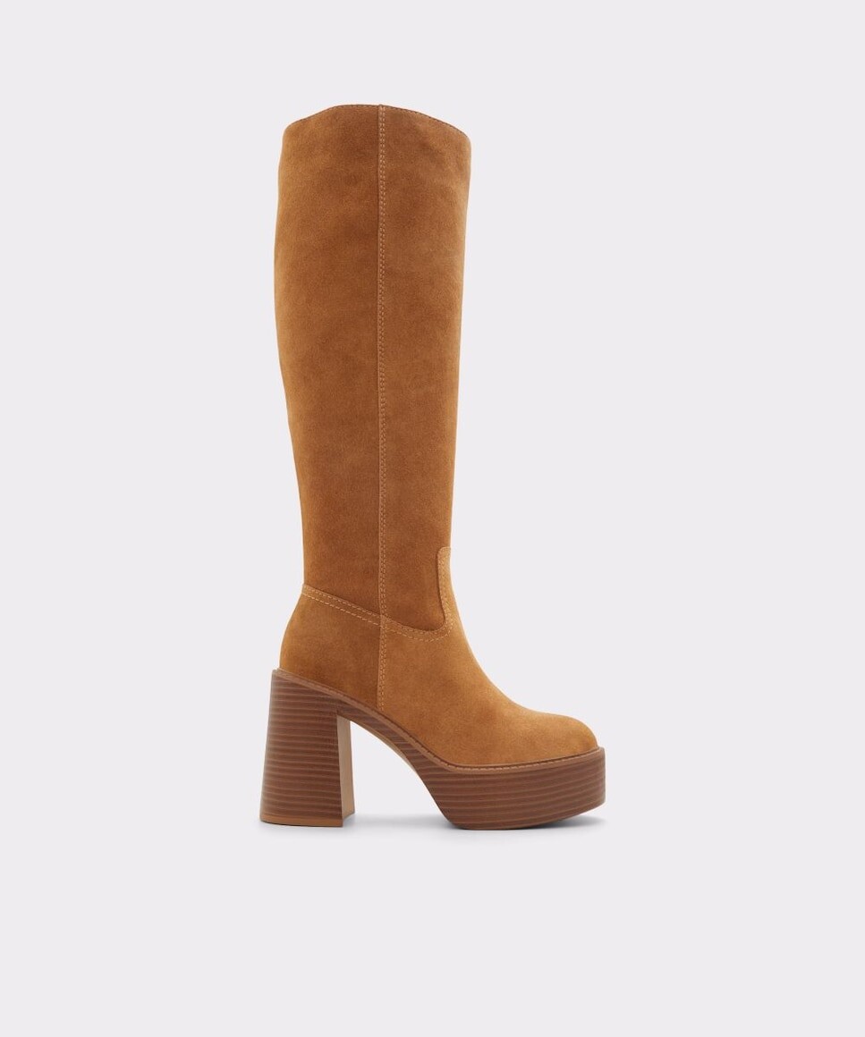 

Женские кожаные ботинки с круглым носком Aldo, кэмел