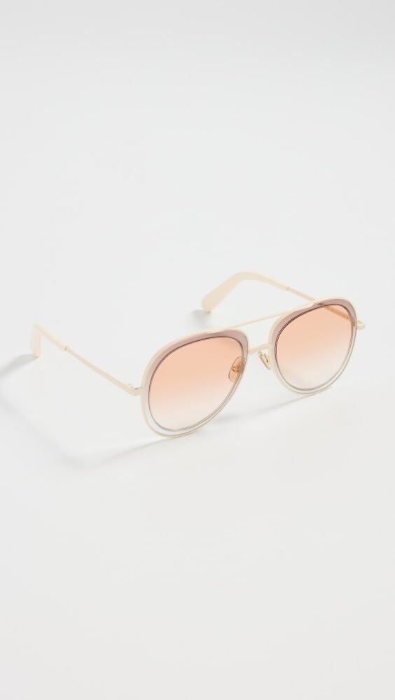 

Солнцезащитные очки Zimmermann Dancer Aviator, кремовый