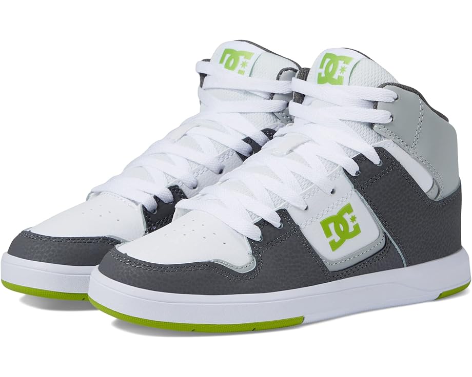 Кроссовки DC Cure Casual High-Top Boys Skate Shoes Sneakers, цвет Grey/Lime Green