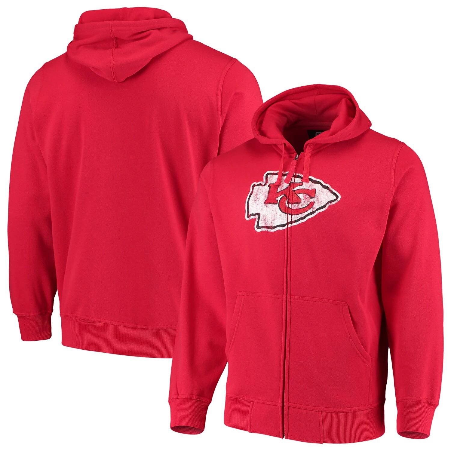 

Мужская красная толстовка с молнией во всю длину G-III Sports by Carl Banks Kansas City Chiefs Primary Logo Starter, Красный