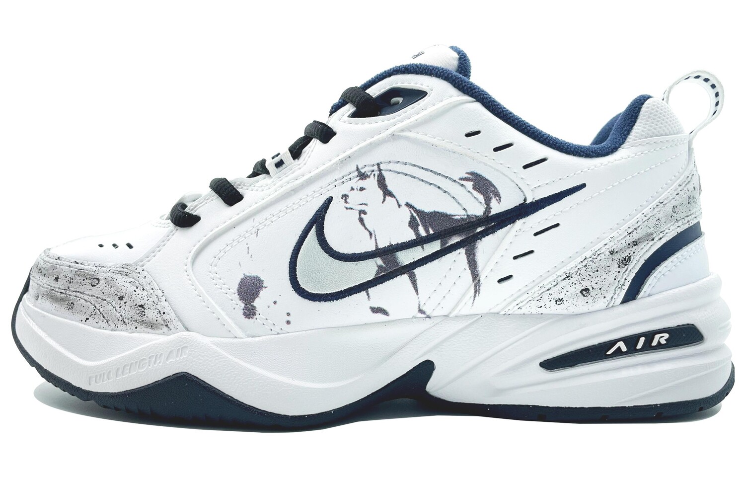 

Кроссовки Nike Air Monarch 4 Chunky Sneakers Unisex Low-top White/Royal Blue, белый