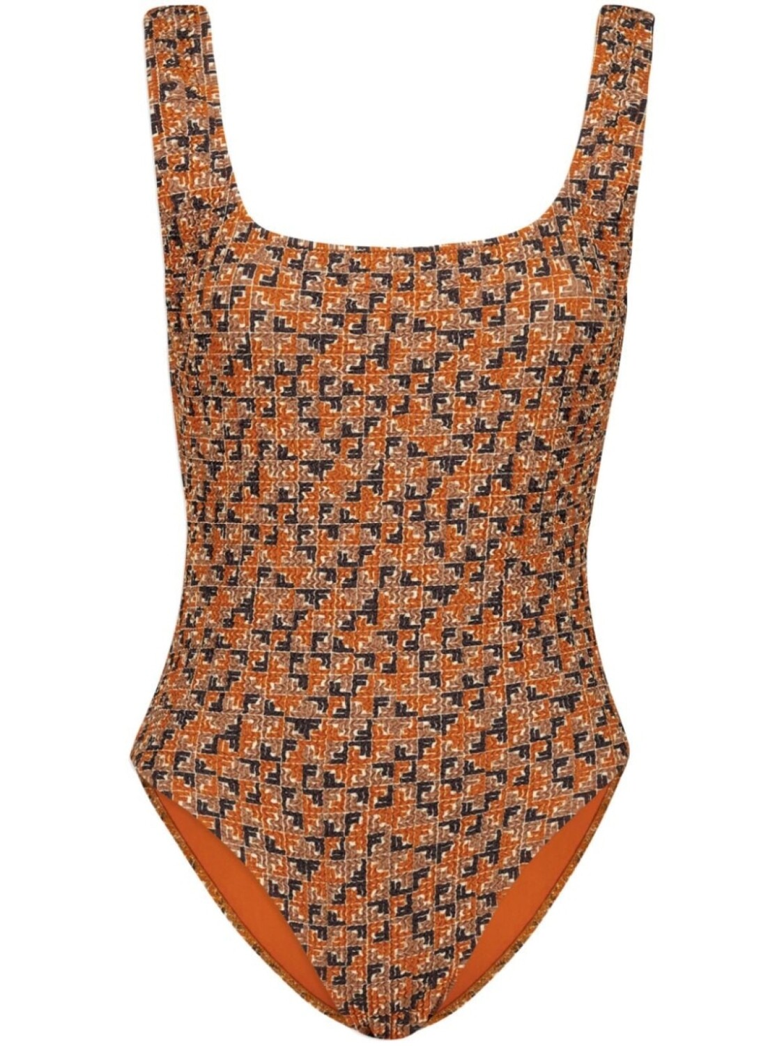 

FENDI купальник с принтом FF Puzzle, оранжевый
