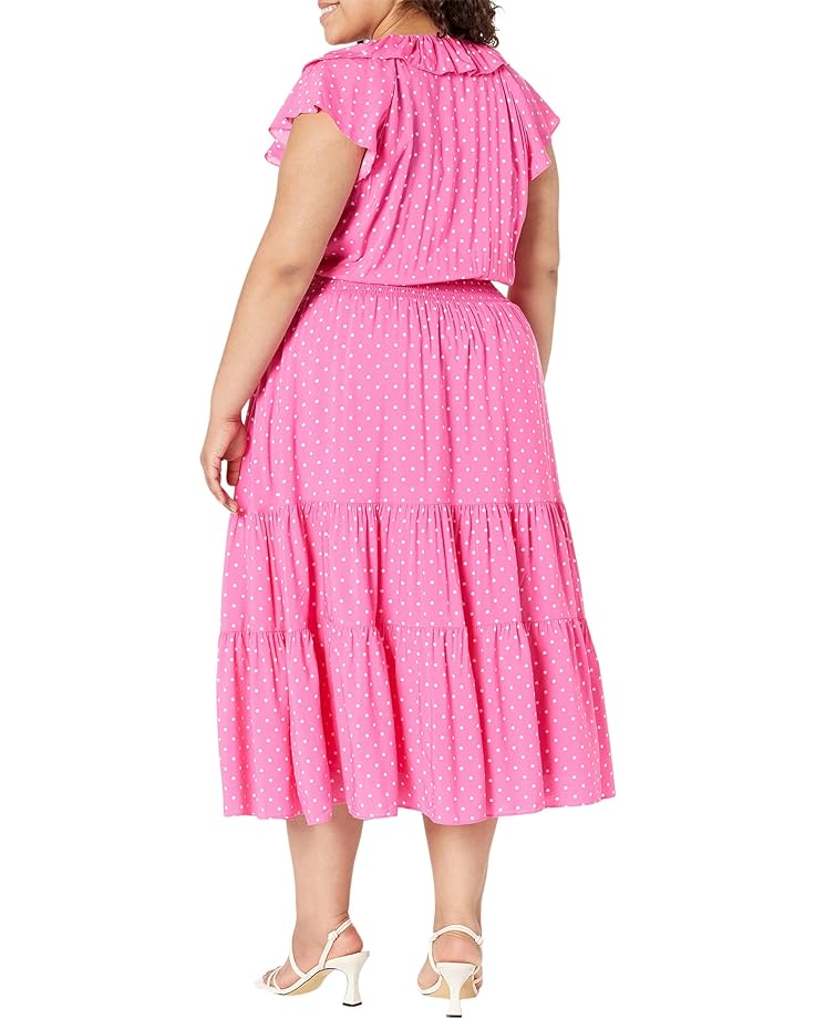 Платье Draper James Plus Size Flutter Sleeve Maxi Dress, розовый цена и фото