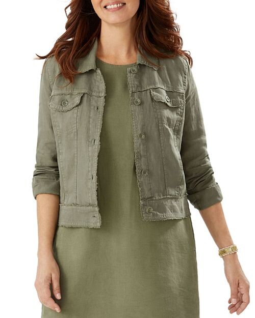 

Льняная куртка Two Palms с необработанными краями Tommy Bahama, цвет Green
