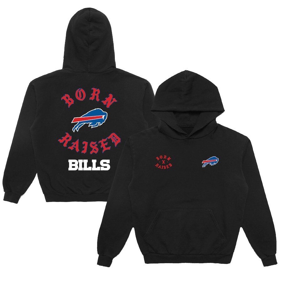 

Пуловер с капюшоном Born x Raised Buffalo Bills, черный