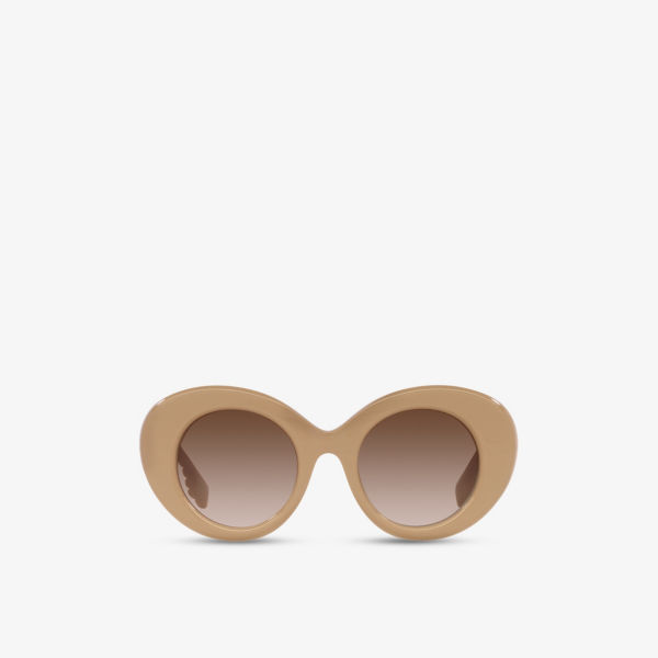 Be4370u солнцезащитные очки margot в круглой оправе из ацетата ацетата Burberry, коричневый