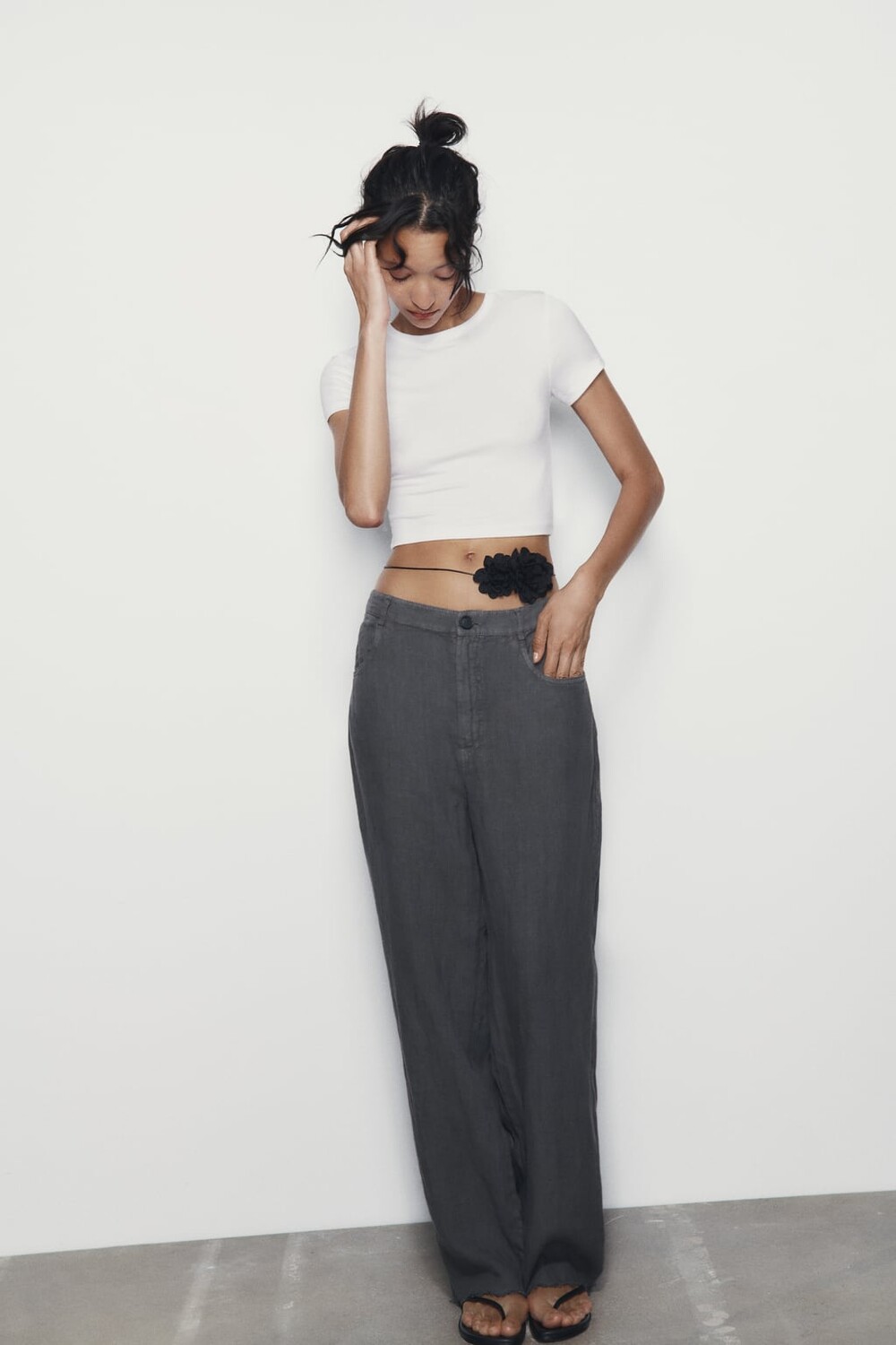 

Укороченный топ ZARA, белый