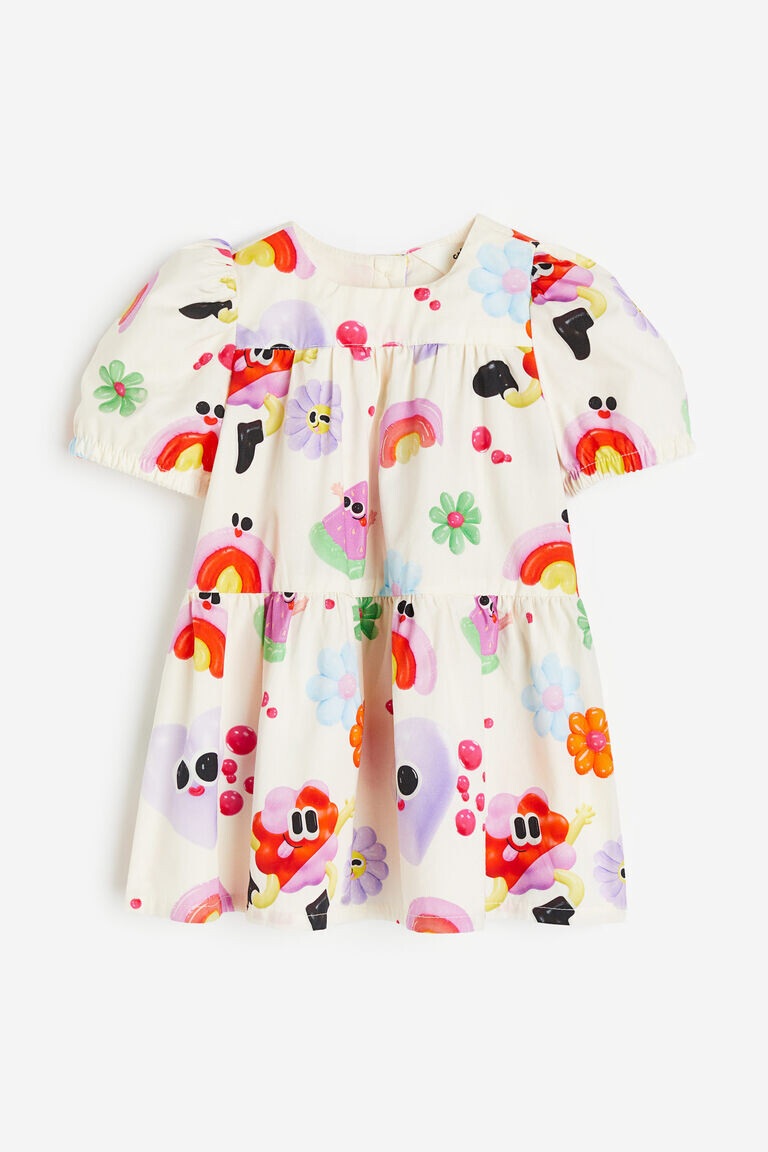 

Платье с объемными рукавами H&M, бежевый