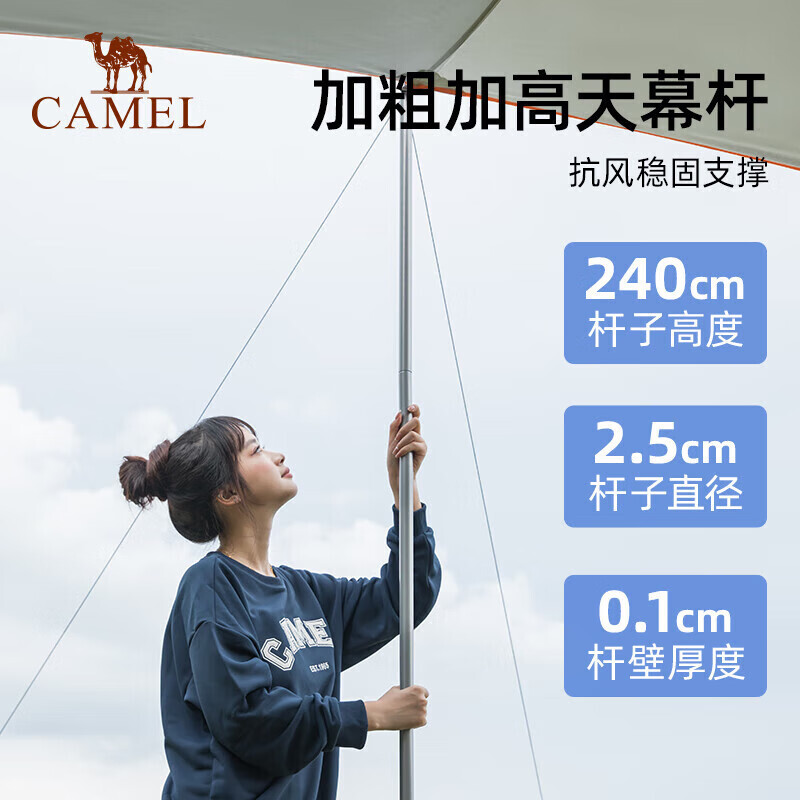 

Camel изысканный походный тент с бабочкой на открытом воздухе, палатка с серебряным покрытием, непромокаемая беседка, тент для кемпинга, кремовый/кофейный L