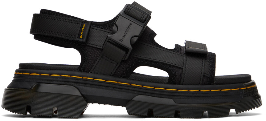 

Черные сандалии Forster с ремешками из полиэфира Dr. Martens