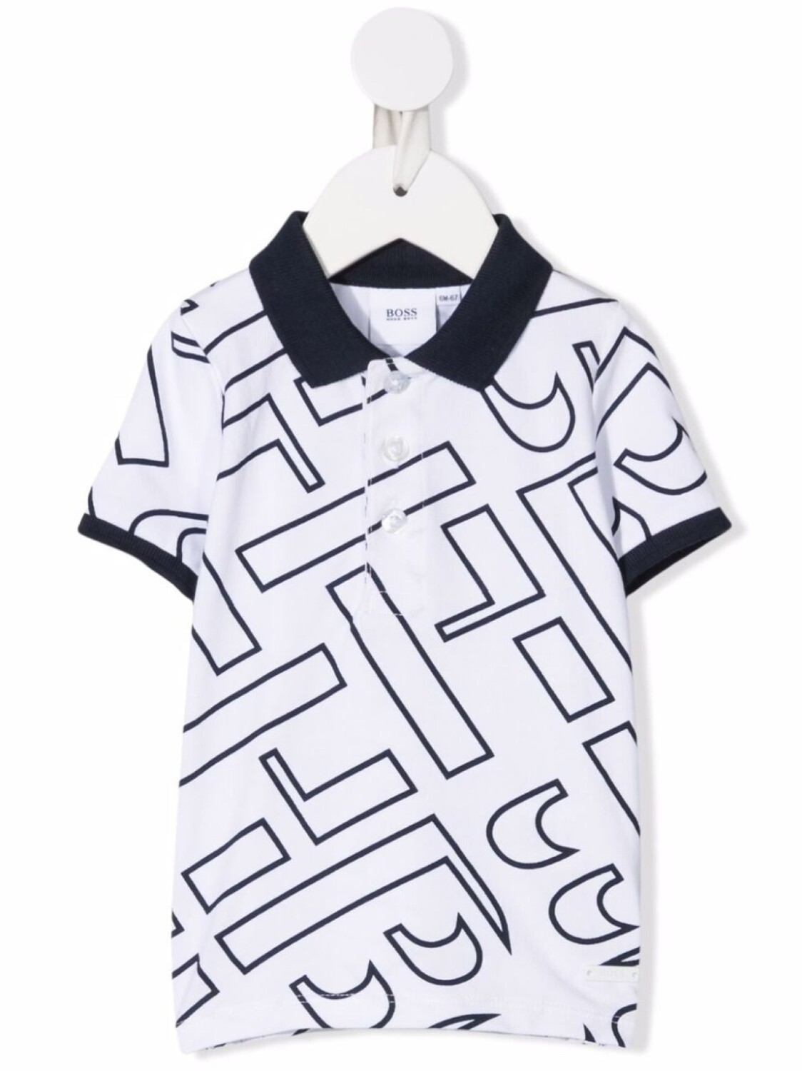 

BOSS Kidswear рубашка поло с логотипом, белый