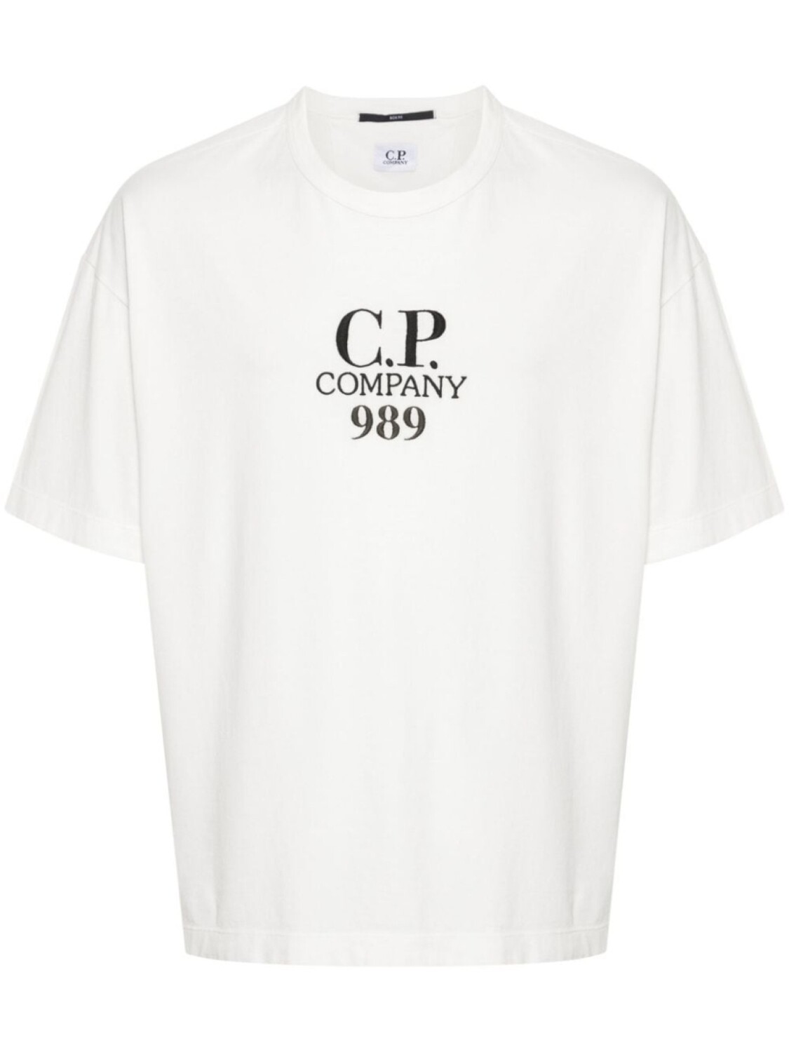 

C.P. Company футболка с вышитым логотипом, белый