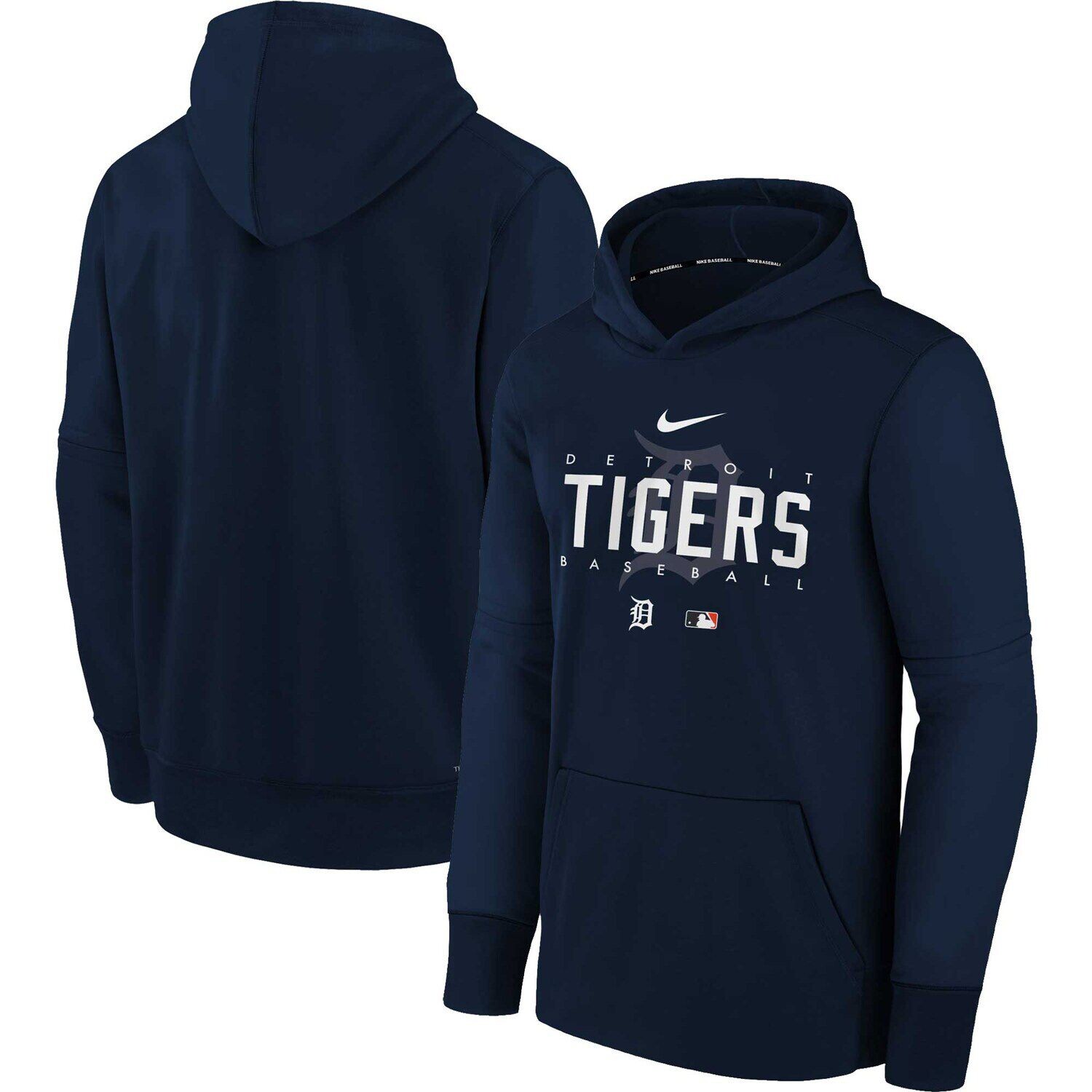 

Молодежный пуловер с капюшоном Nike Detroit Tigers Pregame Performance Nike