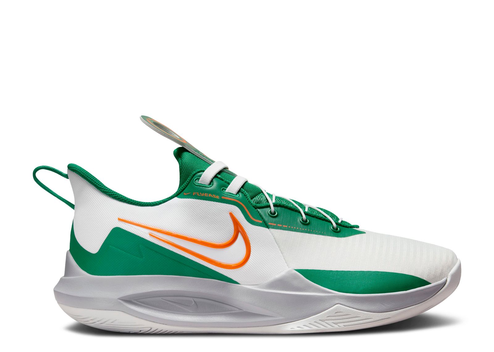 

Кроссовки Nike Precision 6 Flyease 'Malachite Safety Orange', белый, Белый;серый