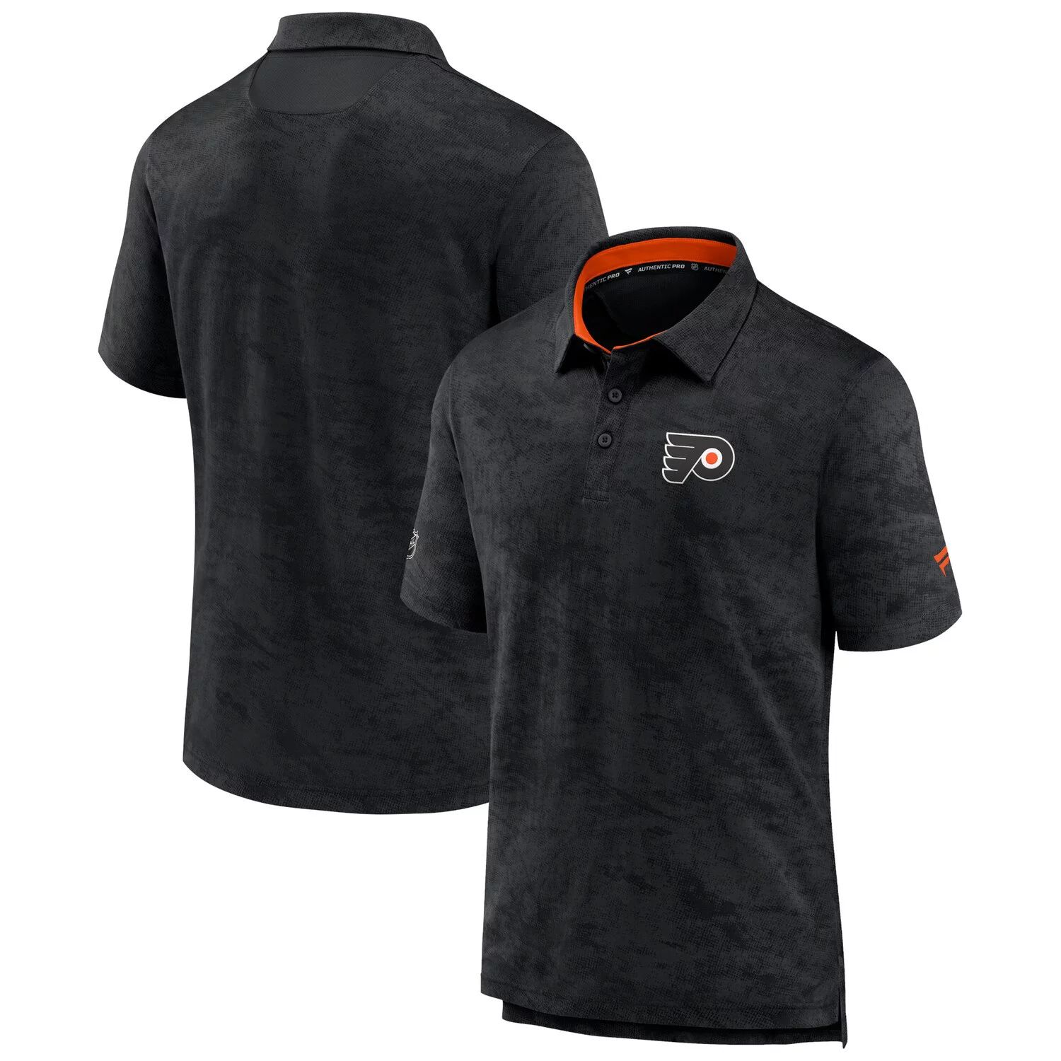 Мужская фирменная черная рубашка-поло Philadelphia Flyers Authentic Pro Rink Fanatics