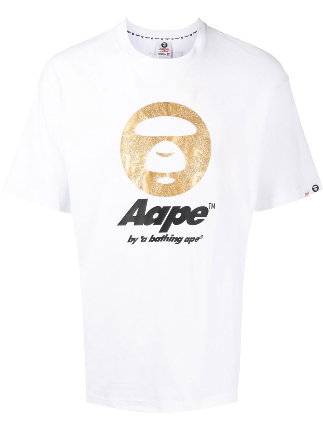 

A Bathing Ape logo-print cotton T-shirt, белый