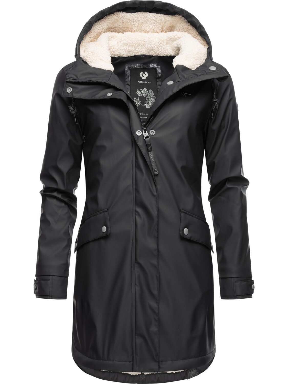 

Пуховик ragwear Regenjacke Tinsley, черный