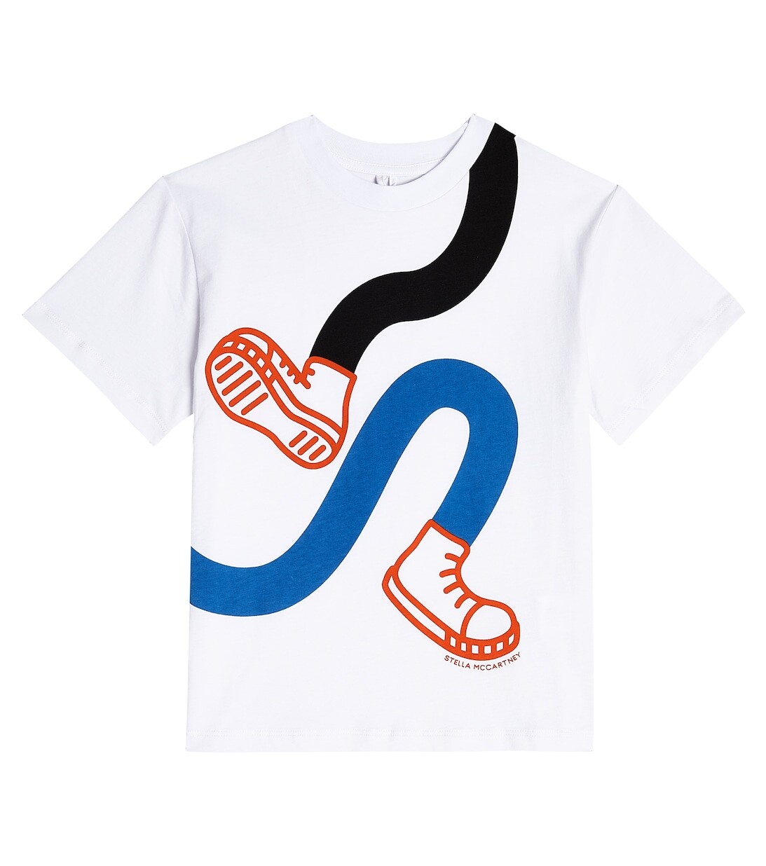 

Футболка из хлопкового джерси с принтом Stella McCartney Kids, разноцветный