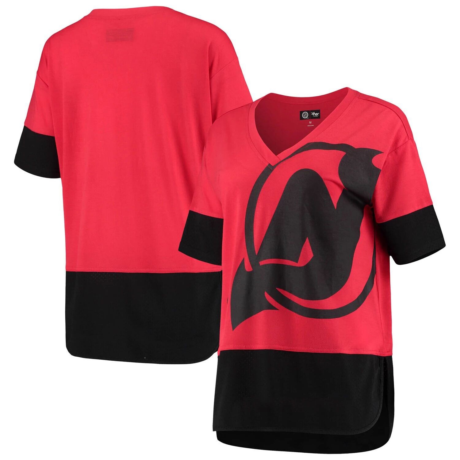 

Женская красная футболка G-III 4Her от Carl Banks New Jersey Devils First Place с V-образным вырезом G-III