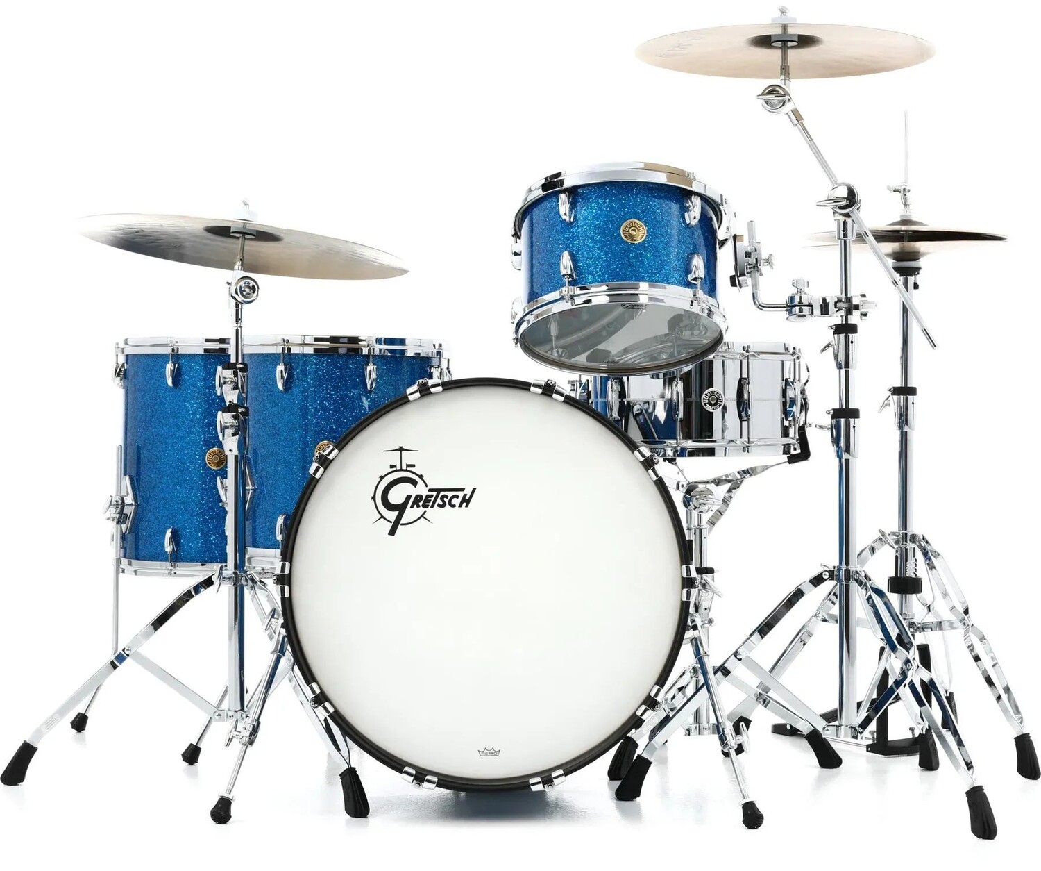 

Gretsch Drums USA Custom GRKT-R4246 Набор из 4 частей - синее стекло (нитрон)