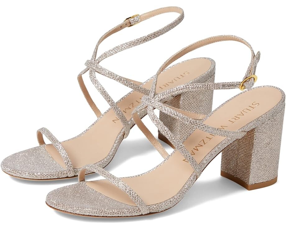 

Туфли Stuart Weitzman Barelythere 75 Block Sandal, цвет Poudre