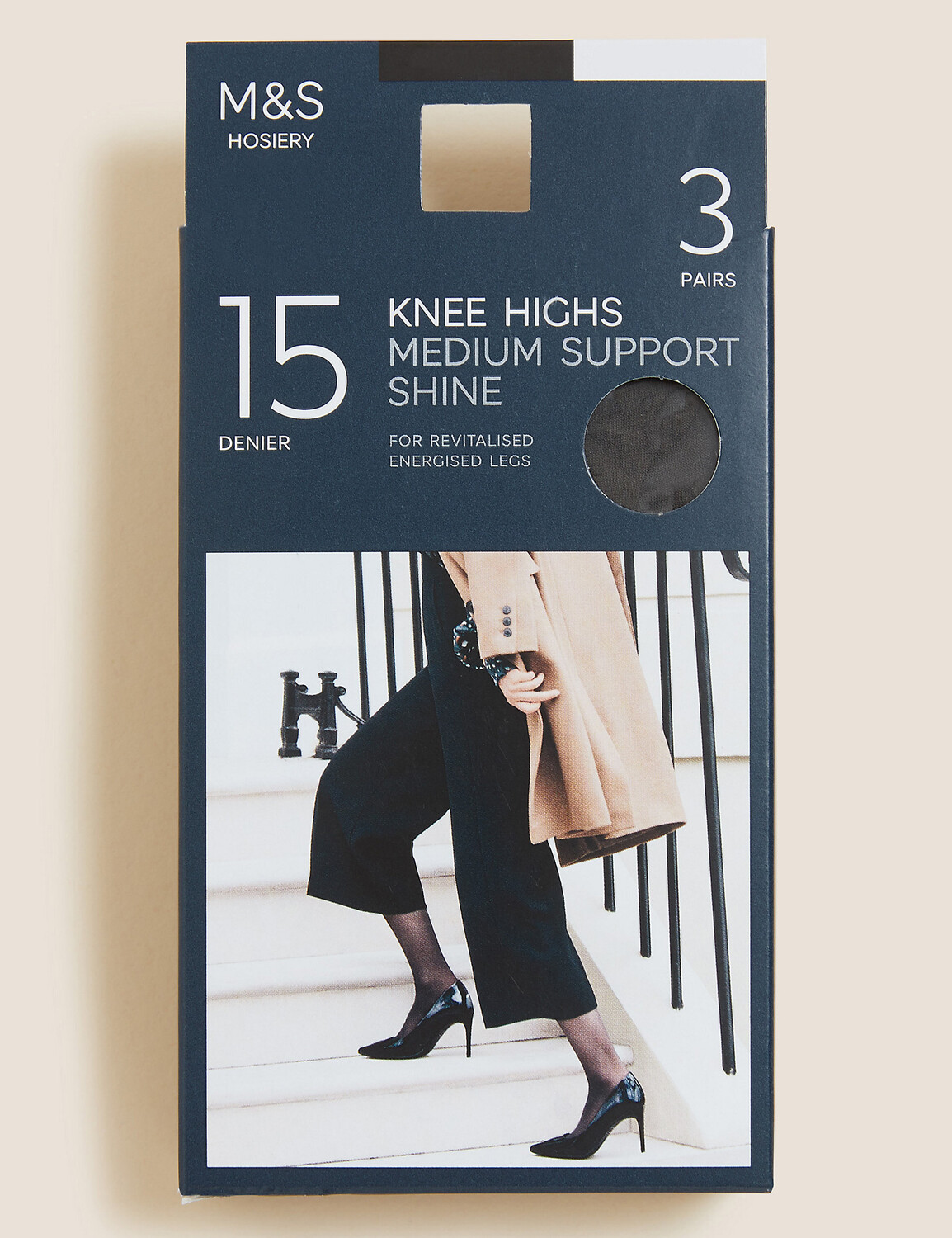 

Колготки до колена со средней поддержкой, 3 шт. Marks & Spencer