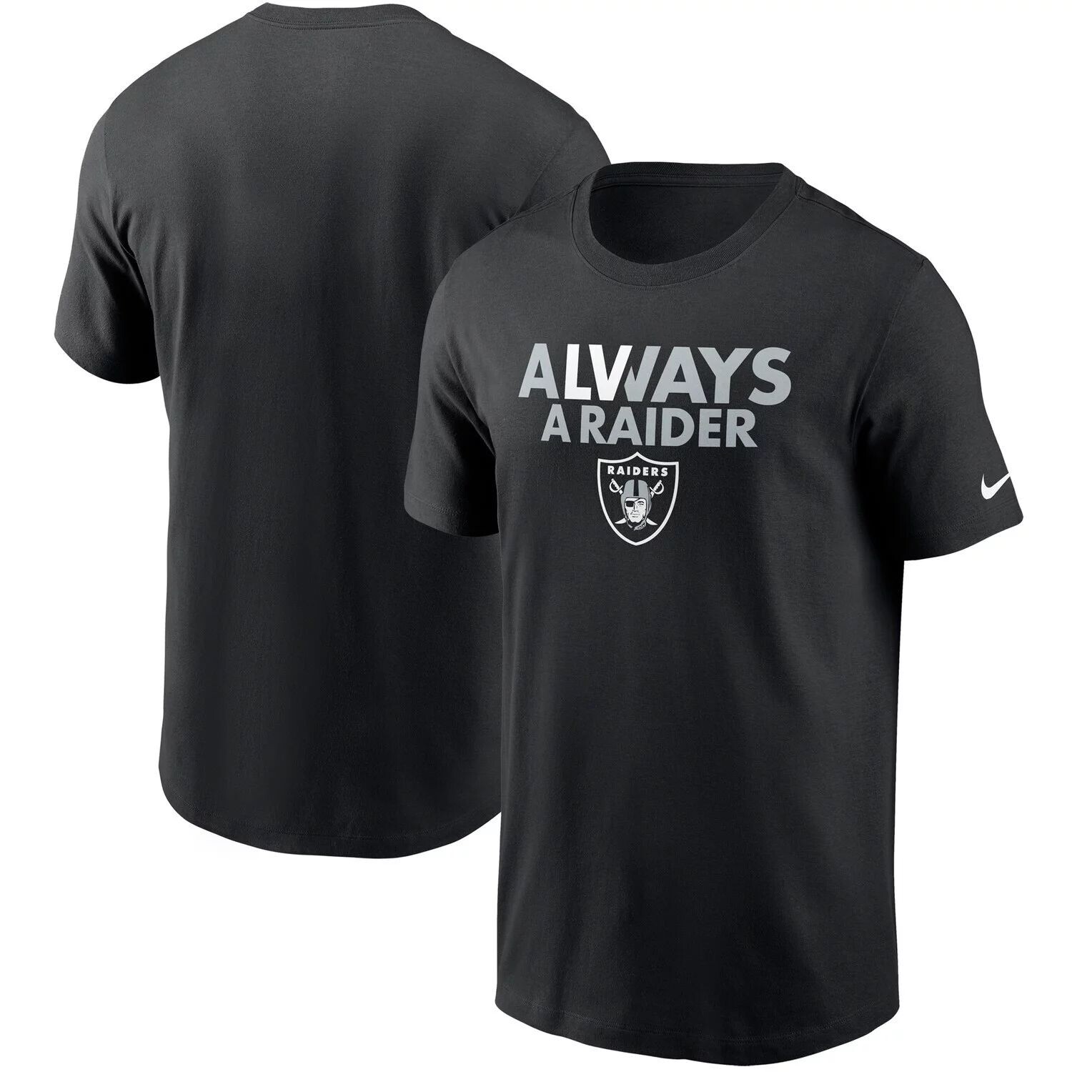 

Мужская черная футболка Nike Las Vegas Raiders Hometown Collection Always, Черный