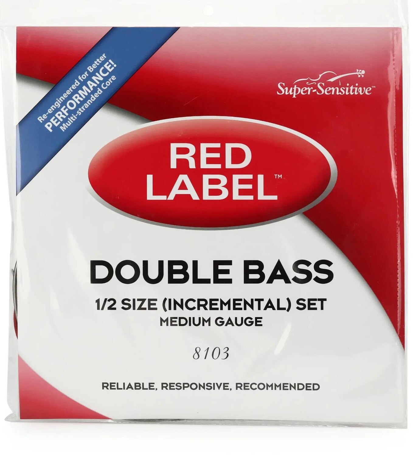 

Набор струн для контрабаса Super-Sensitive 8103 Red Label — размер 1/2