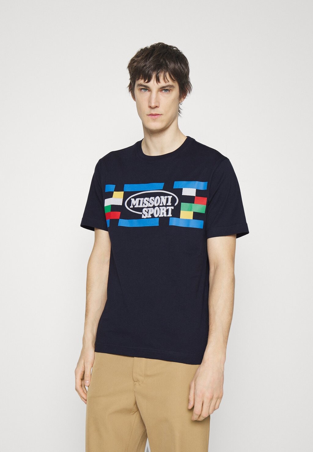 

Футболка с принтом Missoni Sport, темно-синий