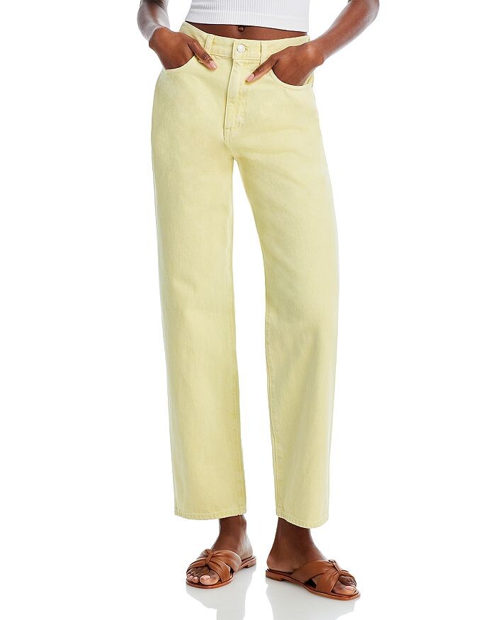 

Джинсы прямого кроя Baggy с высокой посадкой цвета Pale Daffodil Madewell