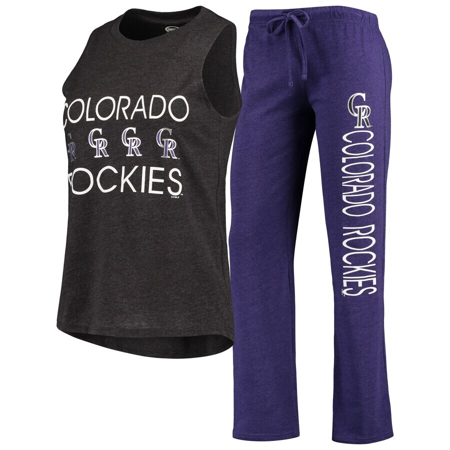 

Пижамный комплект Concepts Sport Colorado Rockies, фиолетовый
