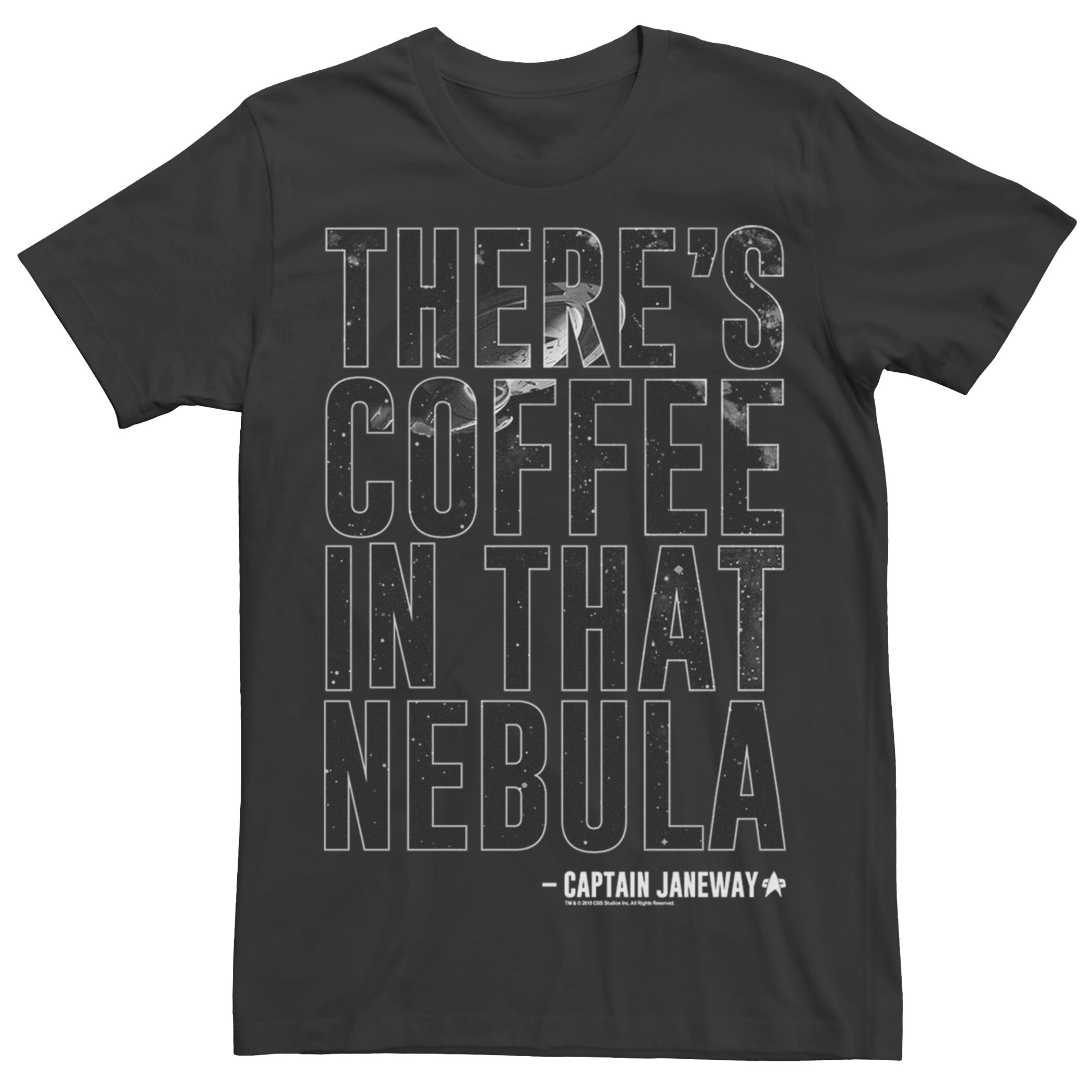 Мужская футболка Star Trek: кофейная футболка Voyager Nebula Licensed Character
