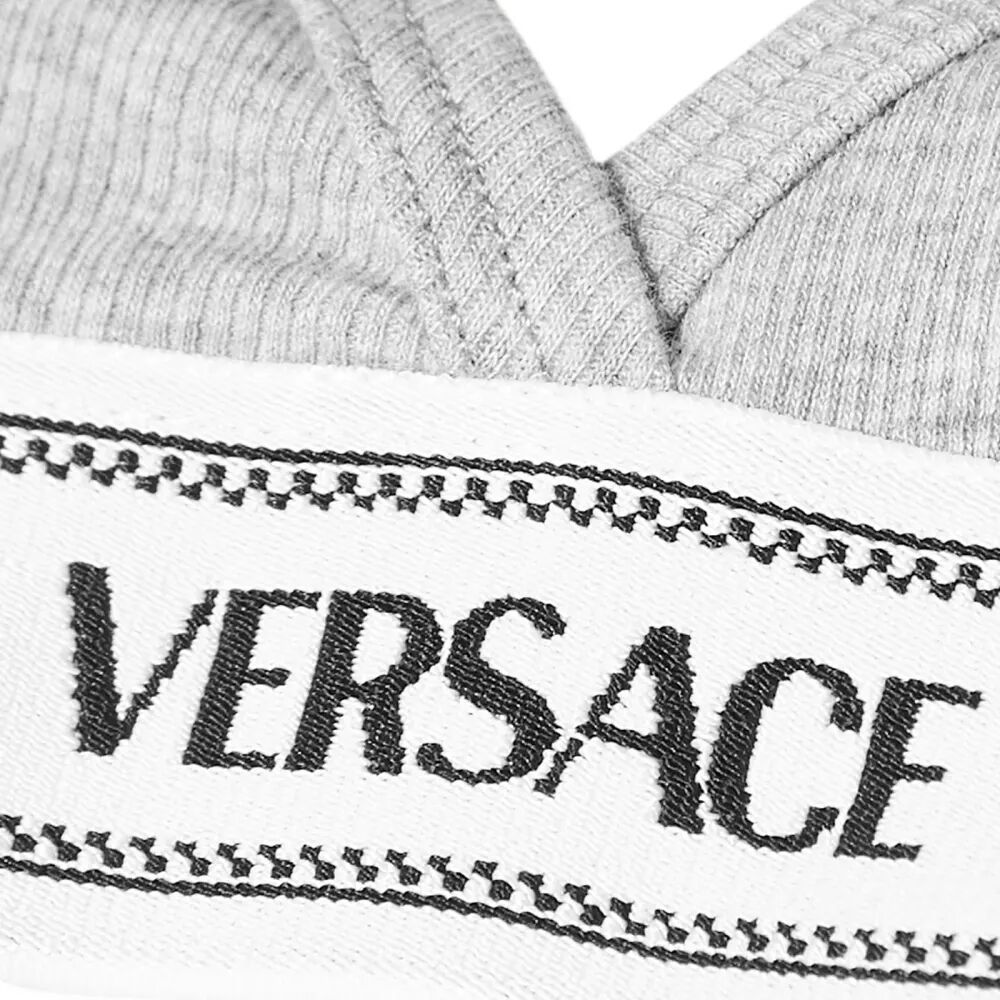 Versace Топ-бралет с логотипом, серый