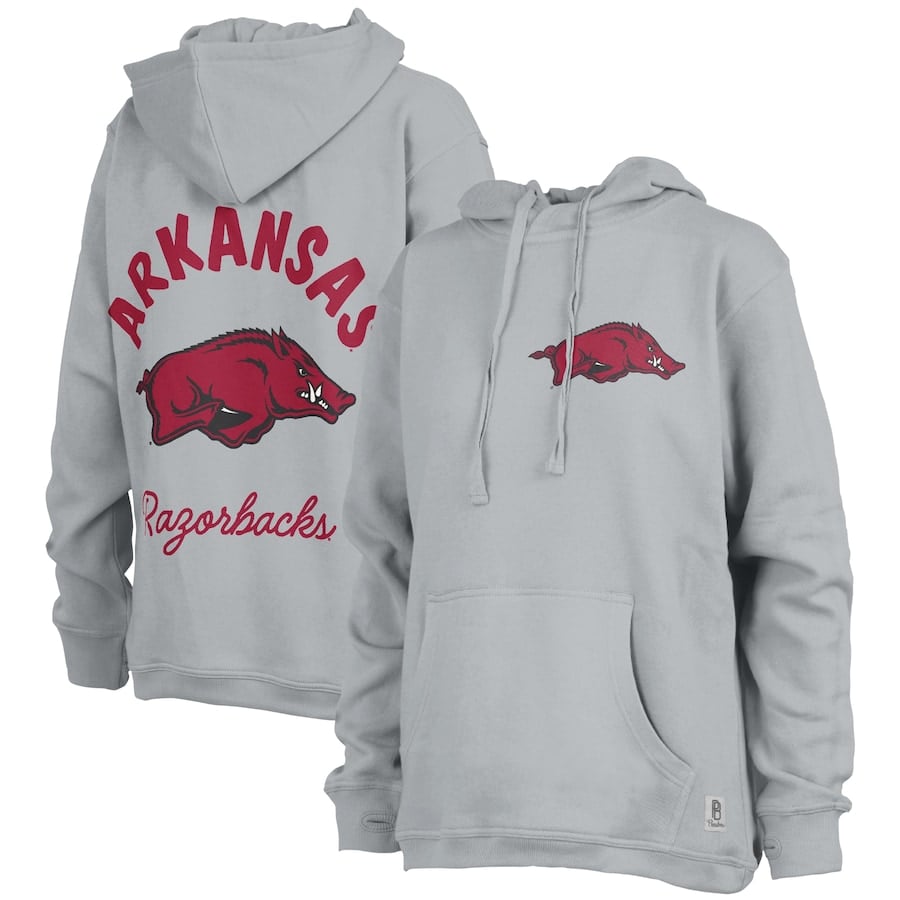 

Пуловер с капюшоном Pressbox Arkansas Razorbacks, серый