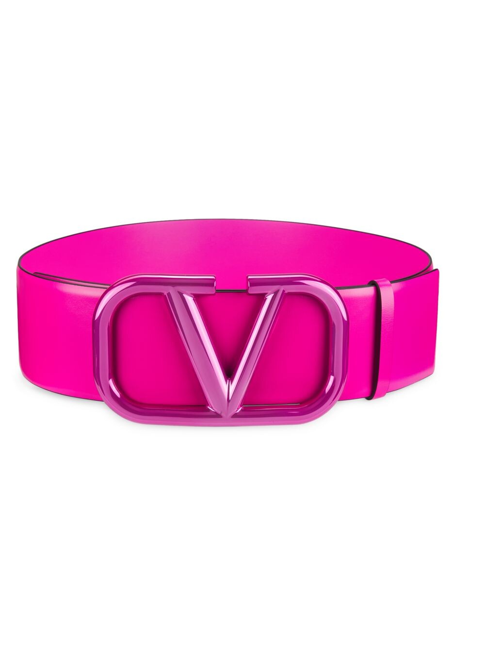 

Анодированный кожаный ремень VLogo Valentino Garavani, розовый