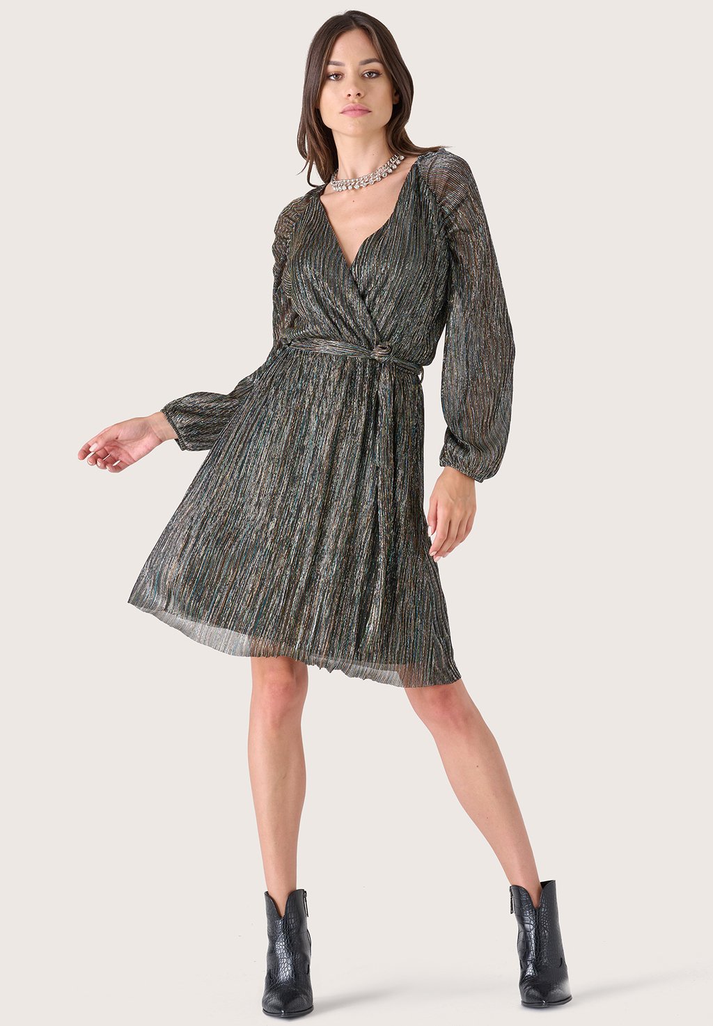 Элегантное платье Alvin Camomilla Italia, цвет argento