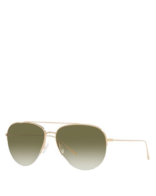 

Солнцезащитные очки-пилоты Cleamons, 60 мм Oliver Peoples, цвет Gold