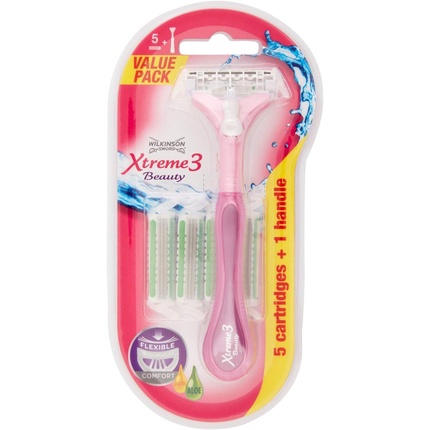 

Xtreme 3 Beauty Hybrid Pack с 4 сменными лезвиями для женщин, 90 г, Wilkinson Sword