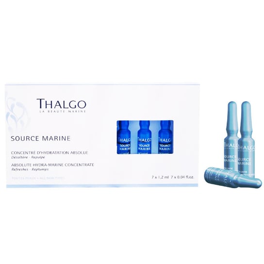 Сильно увлажняющий концентрат для лица 7x1,2 мл Thalgo Source Marine Set: концентрат для лица thalgo интенсивный увлажняющий концентрат source marine hydration treatment