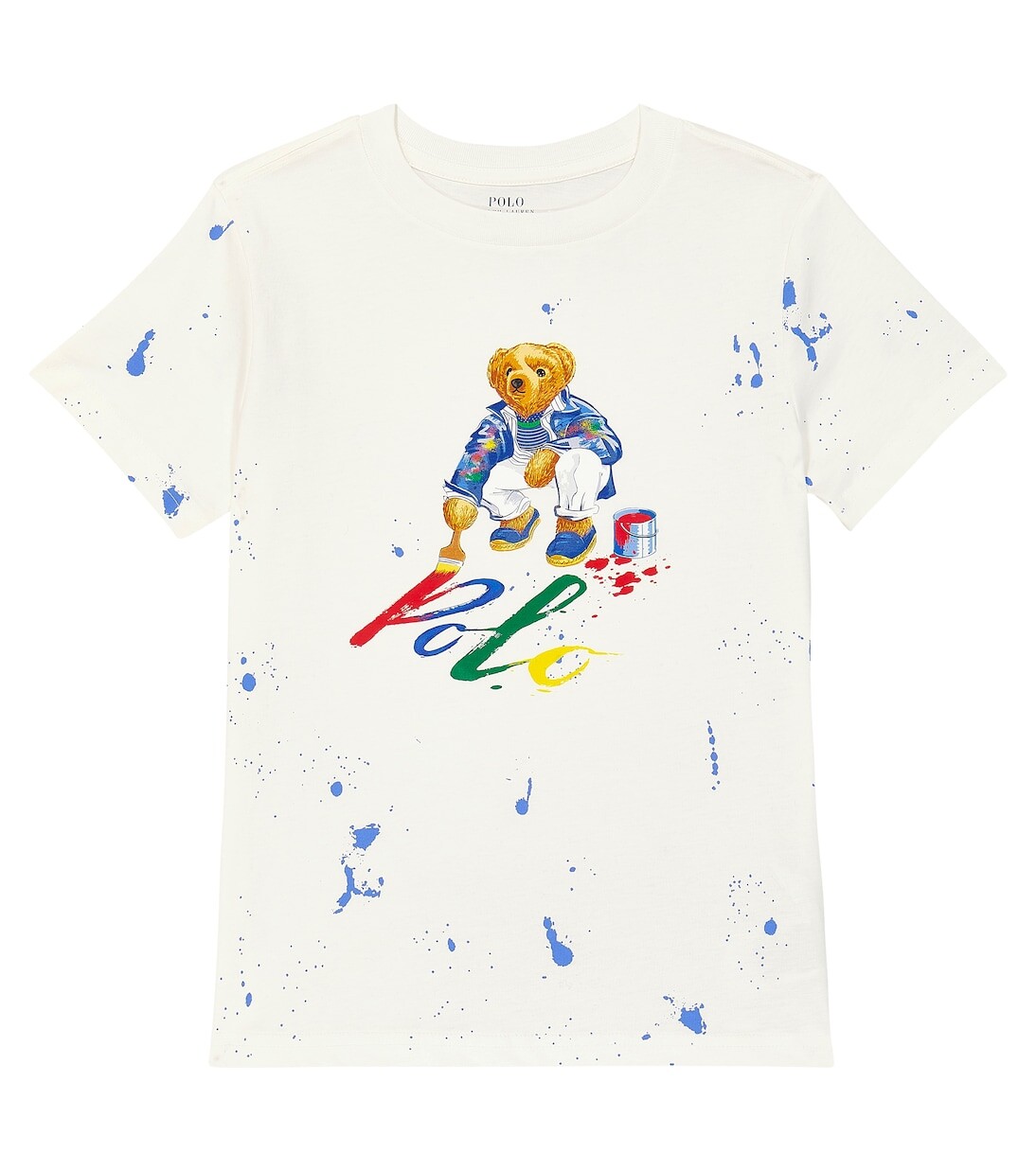 

Хлопковая футболка polo bear Polo Ralph Lauren Kids, белый