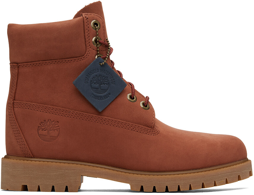 

Красные 6-дюймовые ботинки Heritage на шнуровке Timberland