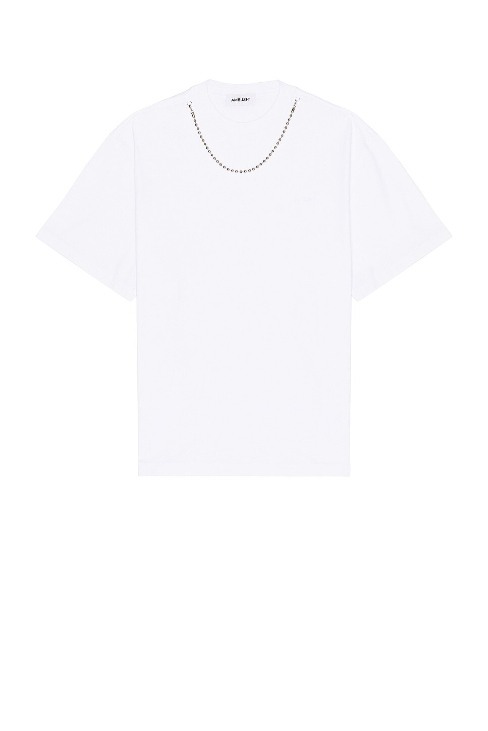 

Футболка с шариковой цепочкой Ambush, цвет Blanc