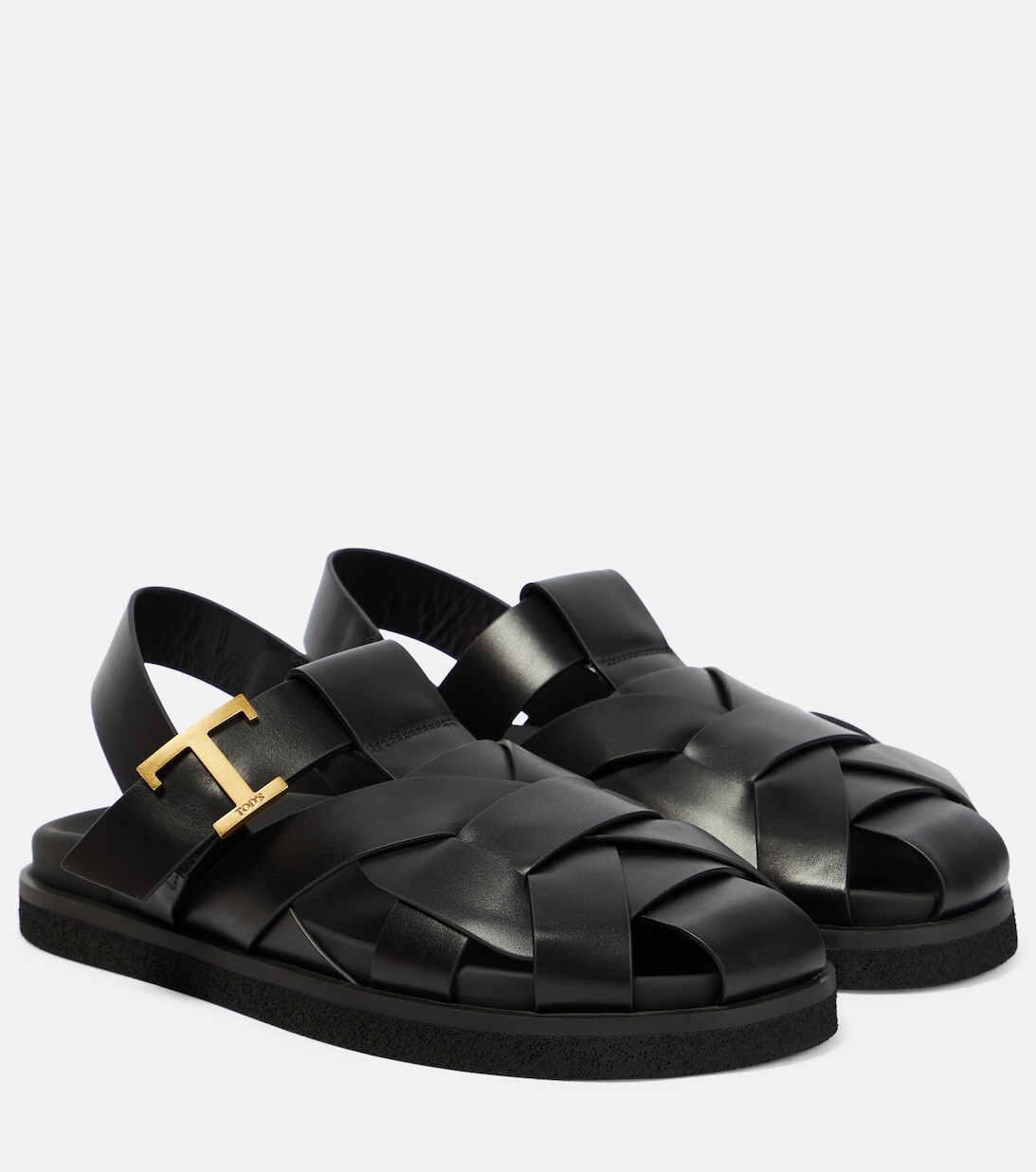 

Кожаные сандалии T Timeless Tod's, черный