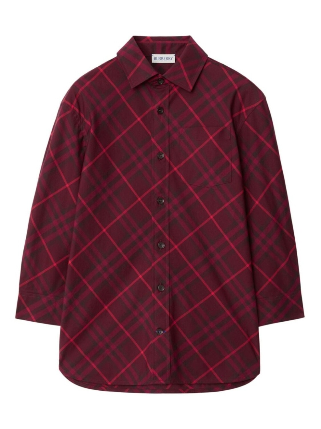 

Burberry Kids рубашка в клетку, красный