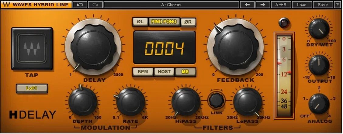 

Плагин гибридной задержки Waves H-Delay