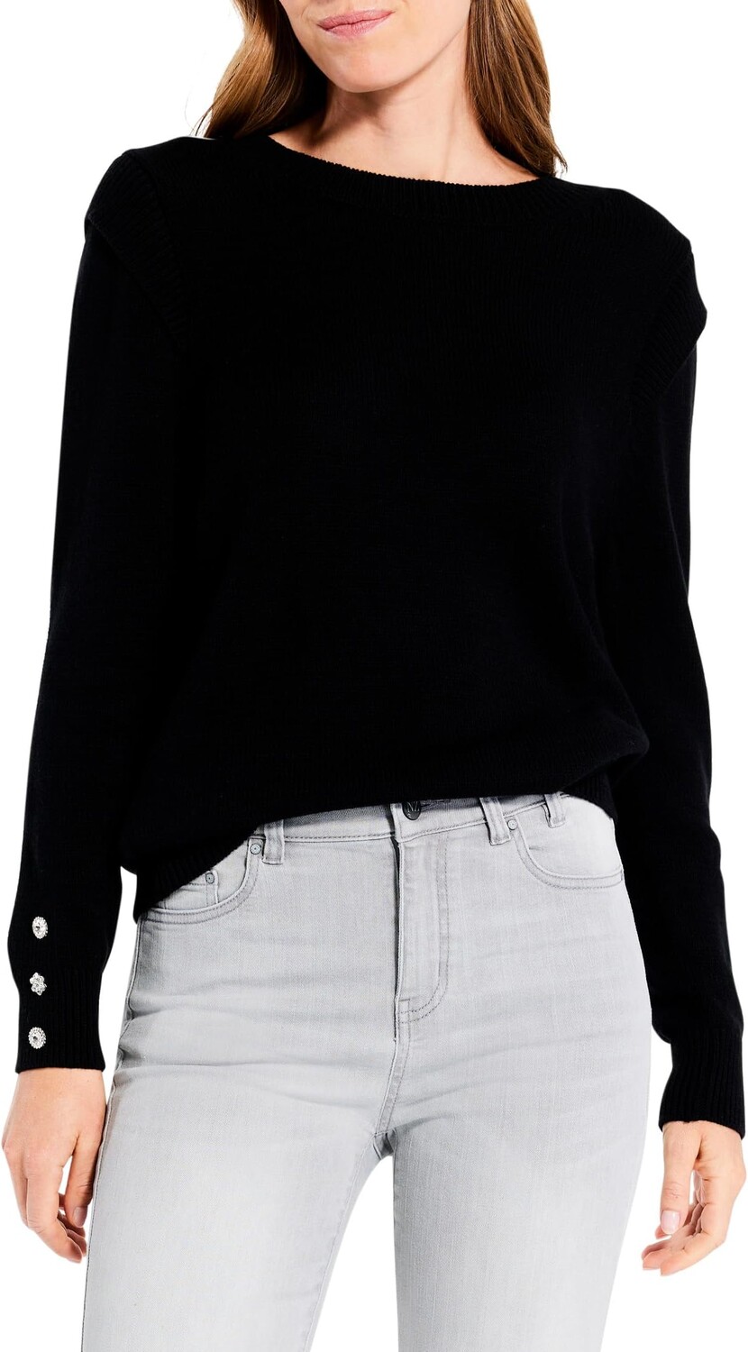 

Игривый свитер с манжетами NIC+ZOE, цвет Black Onyx