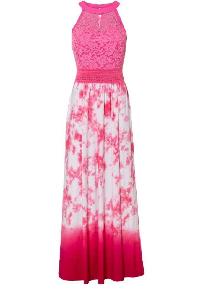 Платье макси с кружевом Bodyflirt Boutique, розовый
