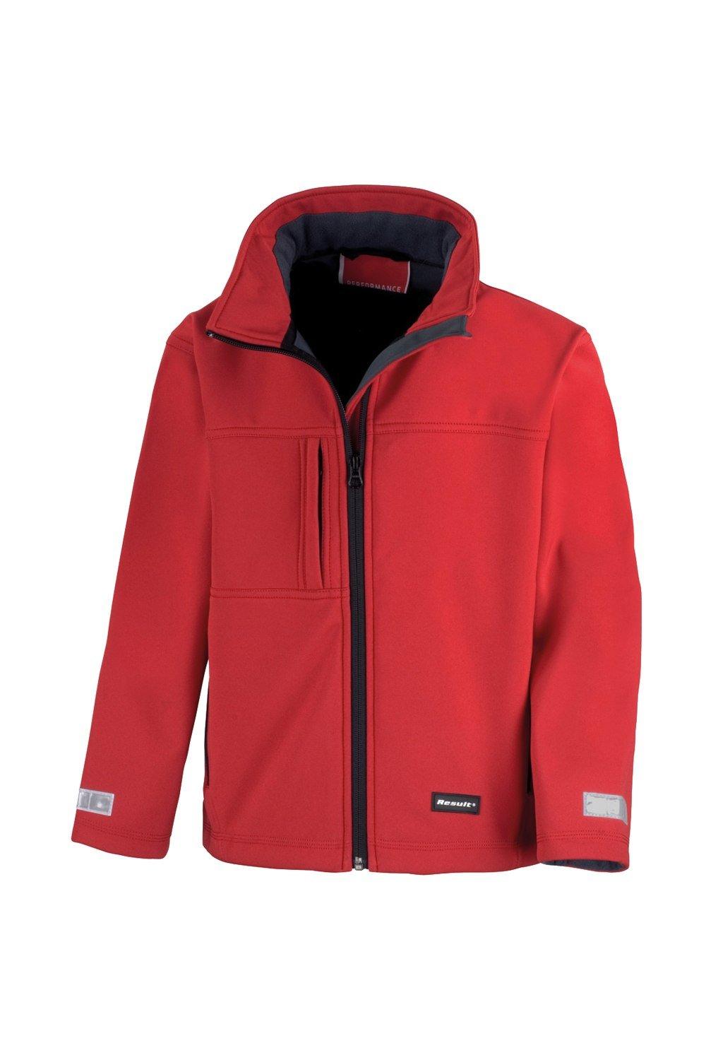 цена Водонепроницаемая классическая трехслойная куртка Softshell Result, красный