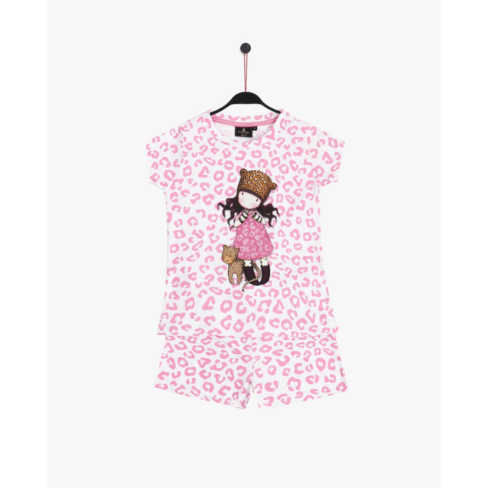 Пижама с коротким рукавом Santoro London Purrrrfect Love, розовый