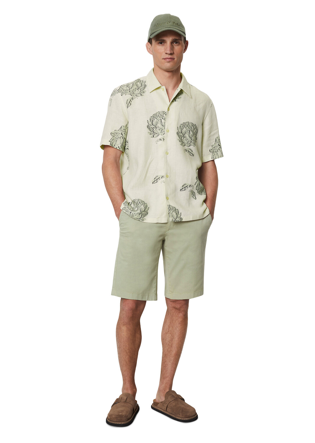 

Рубашка Marc O'Polo regular, цвет multi/linen white